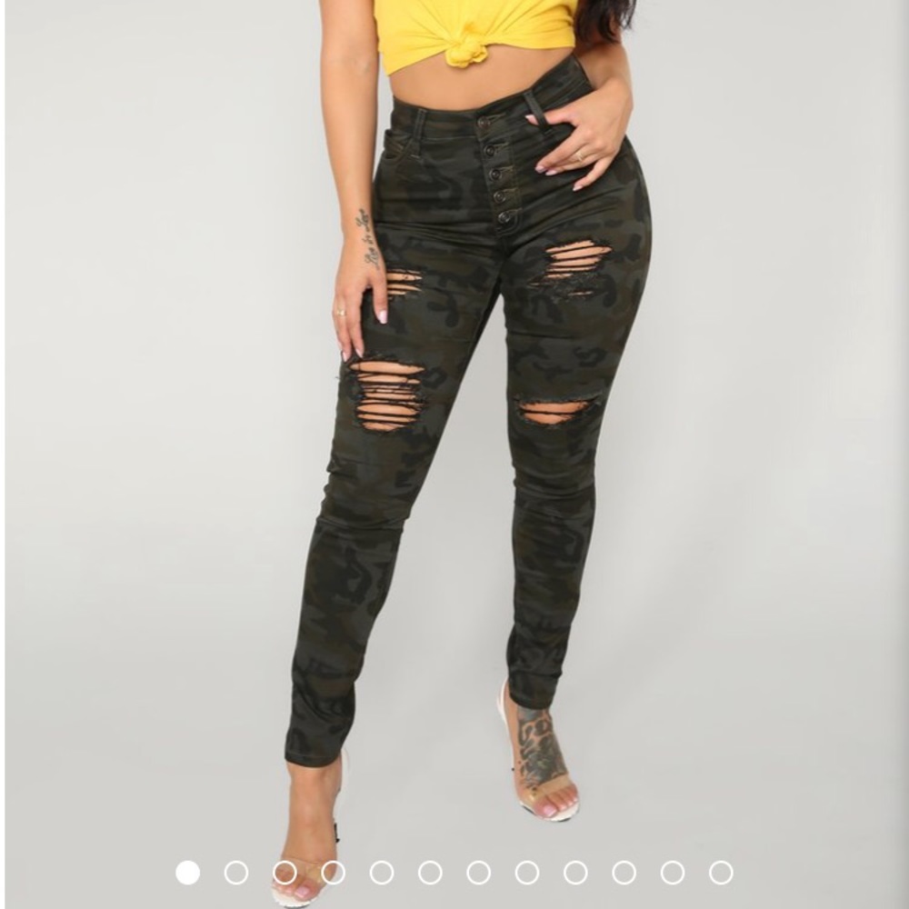 Fashion Nova Camo Jeans